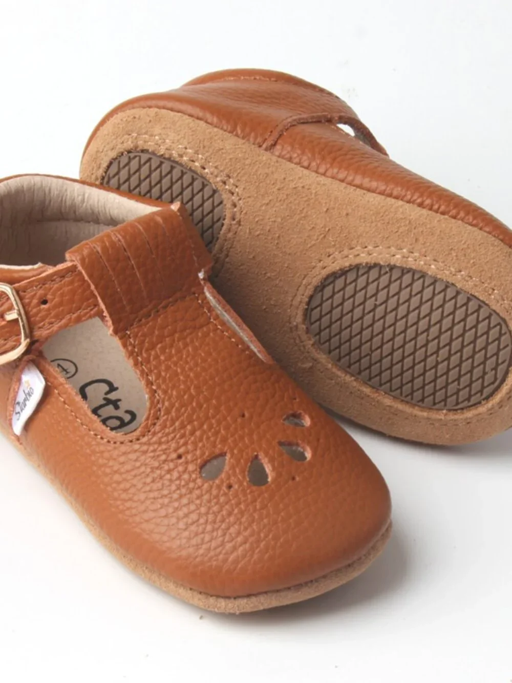 Hook & Loop Toddler Brown Baby Shoes toddler shoes baby moccasins Baby Mary Jane
